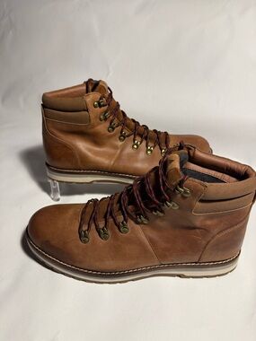 Aldo Brown Hiking Boots Mens 11 Rugged Lace Up Outdoor Trail Style